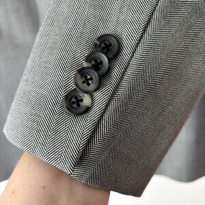 Daniel Cremieux‎ Loro Piana Sport Coat Gray Blazer Wool Suit Jacket Herringbone